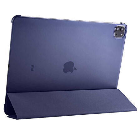 Apple iPad Pro 12.9 4. Nesil 2020 Kılıf PU Deri Smart Standlı Case A2229 A2069 A2232 A2233