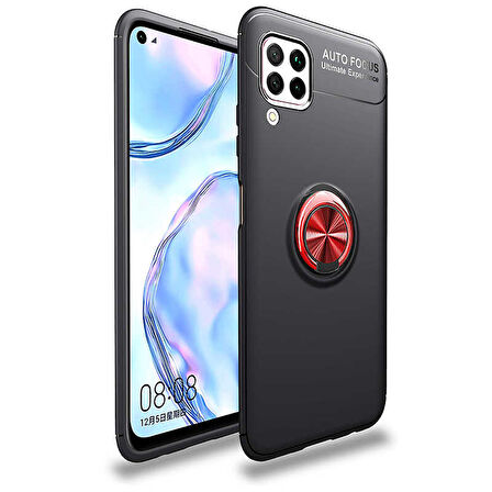 Huawei P40 Lite Kılıf Yüzüklü Magnetli Ravel Case