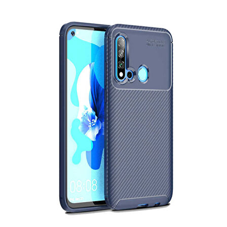 Huawei P20 Lite 2019 Kılıf Karbon Silikon Case