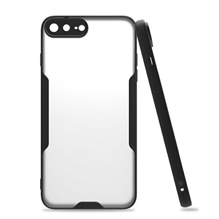Apple iPhone 7 Plus Kılıf Kenar Renkli Kamera Korumalı Mat Kapak