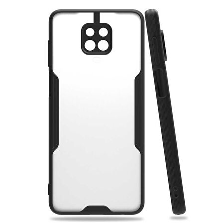 Xiaomi Redmi Note 9 Pro Kılıf Kenar Renkli Kamera Korumalı Mat Kapak