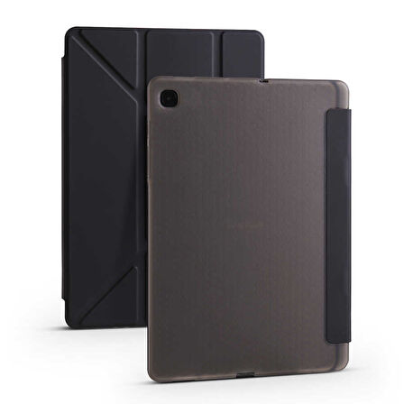 Samsung Galaxy Tab S6 Lite 2024 P620 P610 Kılıf Kalem Bölmeli Trifolding Case 13-15-17