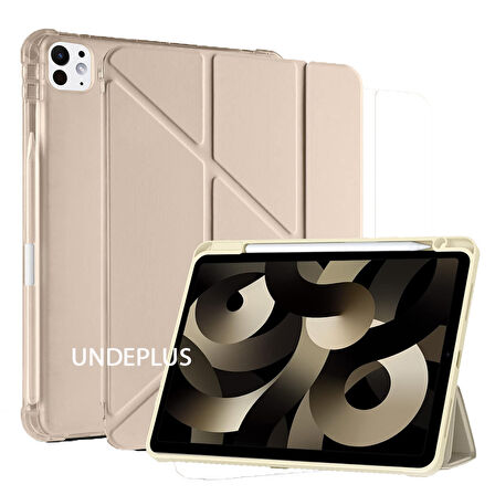 Apple iPad Pro 12.9 4. Nesil 2020 Kılıf Kalem Bölmeli Trifolding Case A2229 A2069 A2232 A2233