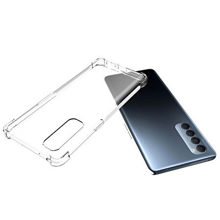 Oppo Reno 4 Pro 4G Kılıf Şeffaf Nitro Anti Shock Kapak