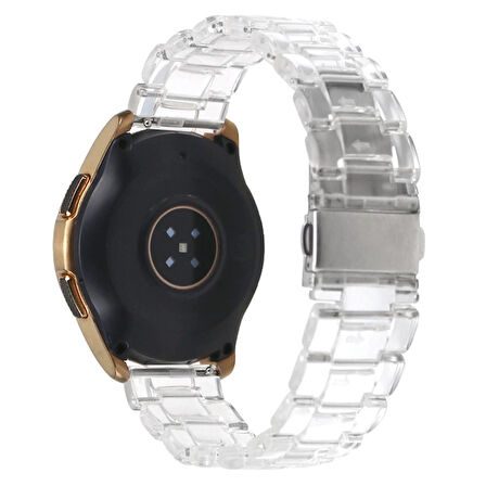 Huawei Watch 3 GT GT2 GT2e GT3 GT4 GT5 Pro 46mm Ultimate SE Elite Kordon 22mm Şeffaf Baklalı Kordon