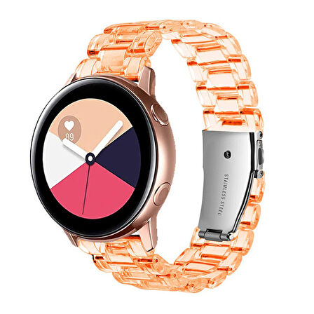 Samsung Galaxy Watch Gear S3 Kordon 22mm Şeffaf Baklalı Kordon