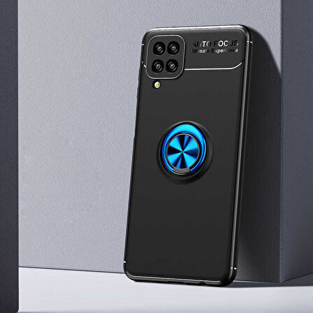 Samsung Galaxy A12 Kılıf Yüzüklü Magnetli Ravel Case