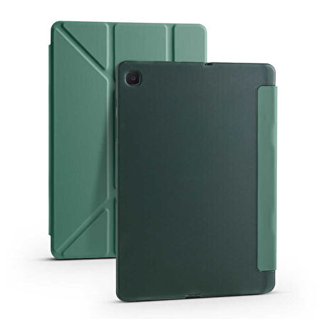 Samsung Galaxy Tab A7 10.4 T500 T505 T507 Kılıf Kalem Bölmeli Trifolding Case