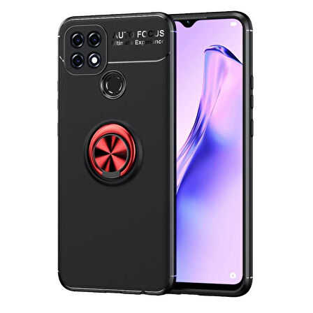 Oppo A15 Kılıf Yüzüklü Magnetli Ravel Case