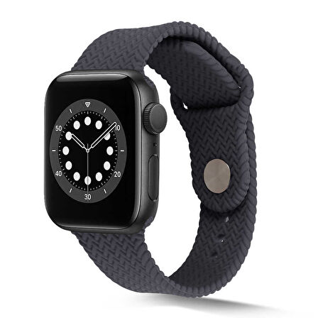 Apple Watch 42mm Kordon Silikon Örgü Kordon