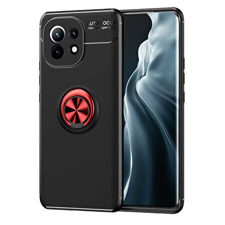 Xiaomi Mi 11 Kılıf Yüzüklü Magnetli Ravel Case