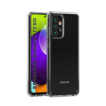 Samsung Galaxy A72 Kılıf Full Şeffaf Sararmaz Kapak