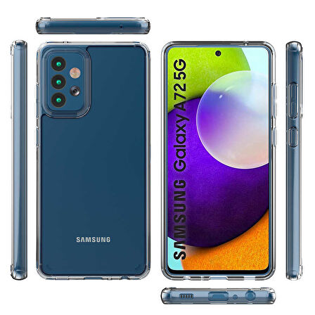 Samsung Galaxy A72 Kılıf Full Şeffaf Sararmaz Kapak