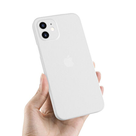 Apple iPhone 12 Kılıf Ultra İnce Hayalet Sert Kapak