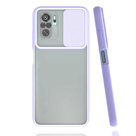 Xiaomi Redmi Note 10S Kılıf Kamera Kapatmalı Lensi Case