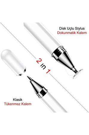 Dokunmatik Passive Stylus Kalem Tablet Telefon Bilgisayar Kalemi 2 in 1