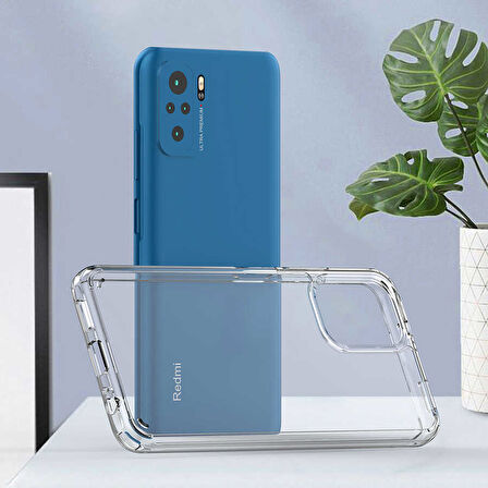 Xiaomi Redmi Note 10 Kılıf Full Şeffaf Sararmaz Kapak