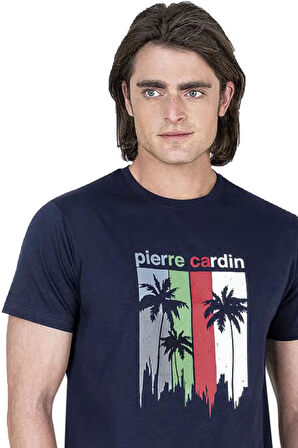 Pierre Cardin %100 Pamuklu Tam Kalıp Pijama Takım, Erkek T-shirt Pantolon Takım, Ceplidir