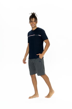 U.S. Polo T-shirt Şort Takım, Yazı Baskılı T-shirt ve Cepli Şort Takım