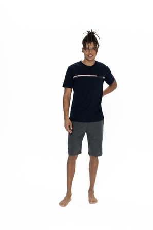 U.S. Polo T-shirt Şort Takım, Yazı Baskılı T-shirt ve Cepli Şort Takım