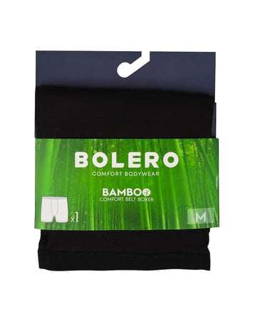 Erkek Siyah İnce Kemerli Süper Soft Yumuşak Bambu Boxer