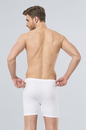 %100 Pamuk Erkek Penye Beyaz Arjantin Boxer 2'li Paket
