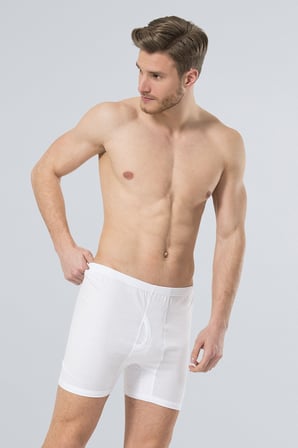 %100 Pamuk Erkek Penye Beyaz Arjantin Boxer 2'li Paket