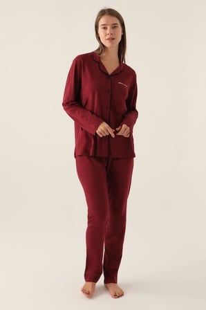 Pierre Cardin Çeyize Uygun Kutulu Kadın Pijama Takım, %50 Modal %50 Pamuk, Uzunkol Mevsimlik Kadın Pijama Takım 