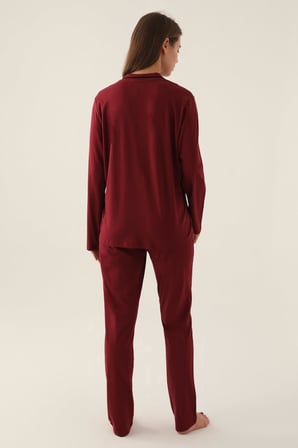 Pierre Cardin Çeyize Uygun Kutulu Kadın Pijama Takım, %50 Modal %50 Pamuk, Uzunkol Mevsimlik Kadın Pijama Takım 
