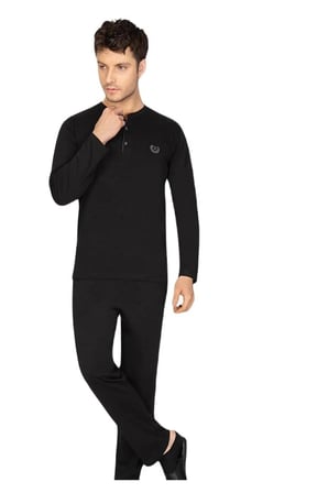 %100 Pamuklu Penye Çeyizlik Düz Renk Kutulu Erkek Pijama Takım, Kutulu Gönderilir
