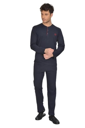 %100 Pamuklu Penye Çeyizlik Düz Renk Kutulu Erkek Pijama Takım, Kutulu Gönderilir