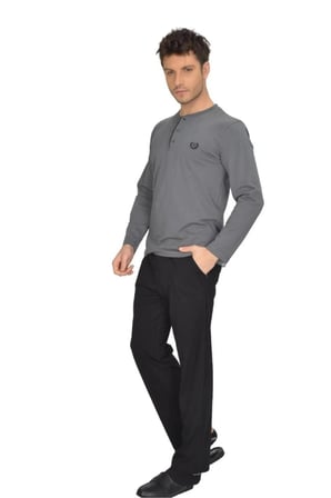 %100 Pamuklu Penye Çeyizlik Düz Renk Kutulu Erkek Pijama Takım, Kutulu Gönderilir