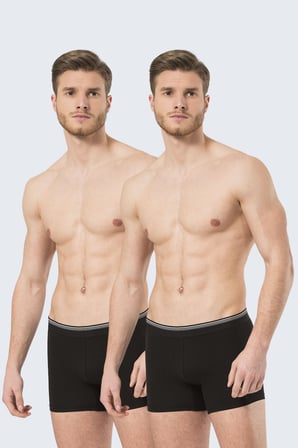 Erkek Likrali Torbalı Boxer 2'li Paket, %95 Pamuk, %5 Elastan
