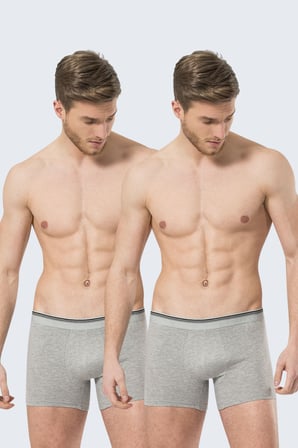 Erkek Likrali Torbalı Boxer 2'li Paket, %95 Pamuk, %5 Elastan