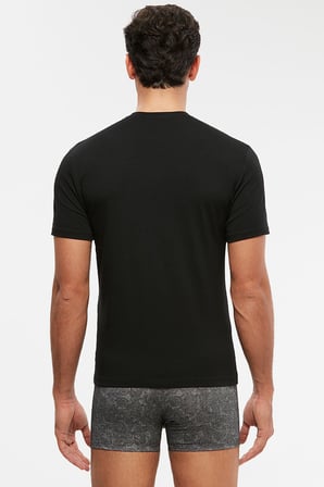 V Yaka Pamuk Modal Erkek Tshirt, %47 Pamuk %47 Modal %6 Elastan