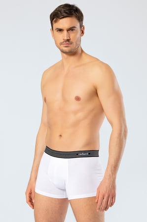 2'li Beyaz Erkek Boxer, %95 pamuk %5 likralı Erkek Boxer