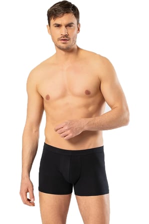 Erkek Likralı Düz Renk Boxer, %95 Pamuk, %5 Elastan