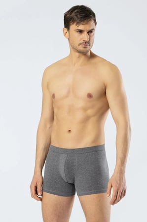 Erkek Likralı Düz Renk Boxer, %95 Pamuk, %5 Elastan