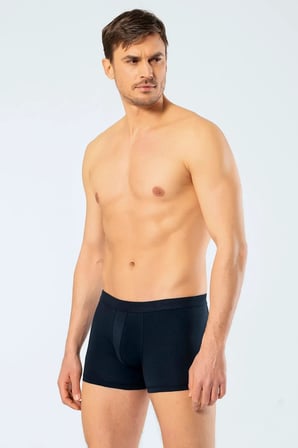 Erkek Likralı Düz Renk Boxer, %95 Pamuk, %5 Elastan