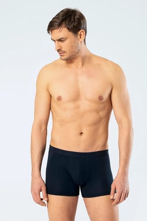Erkek Likralı Düz Renk Boxer, %95 Pamuk, %5 Elastan