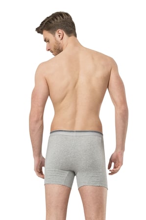 Erkek Likrali Dügmeli Boxer 2'li Paket, %95 Pamuk, %5 Elastan