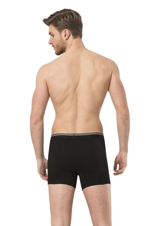 Erkek Likrali Dügmeli Boxer 2'li Paket, %95 Pamuk, %5 Elastan