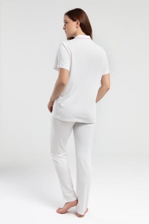Pierre Cardin Kısakol Kutulu Çeyizlik Pijama Takım | %50 pamuk %50 modal