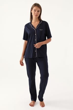 Pierre Cardin Kısakol Kutulu Çeyizlik Pijama Takım | %50 pamuk %50 modal