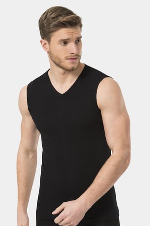%100 Pamuklu Erkek Kolsuz Spor V yaka Atlet 2'li Paket