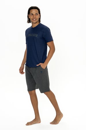 U.S. Polo Yazı Baskılı Erkek Kısakol T-shirt Ve Şort Takım