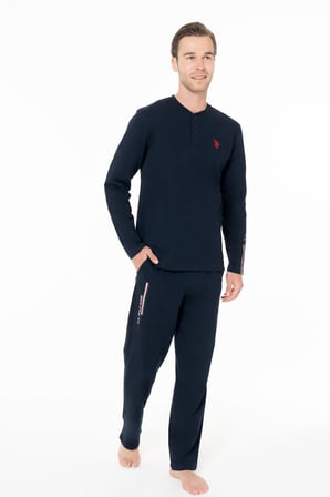 Erkek Penye Mevsimlik Düz Renk Ev Giyim Pijama Takım Alt Üst Takım