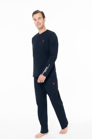 Erkek Penye Mevsimlik Düz Renk Ev Giyim Pijama Takım Alt Üst Takım