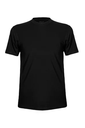 Düz Renk Bisiklet Yaka 2 li Erkek Basic Tshirt, %47 Modal %47 Pamuk %6 Elastan