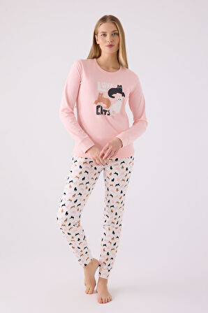 %100 Pamuk Kedili Anne Kız Pijama Takım, (ayrı ayrı fiyatlandırılır)
